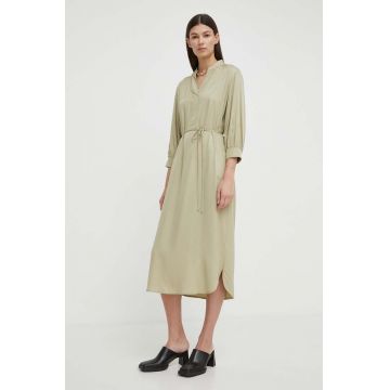 Marc O'Polo rochie culoarea verde, midi, oversize