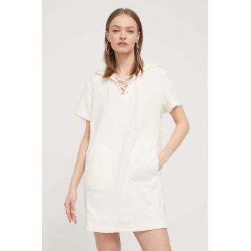 UGG rochie culoarea bej, mini, drept, 1152783