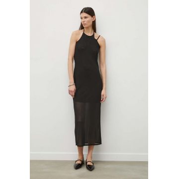 Won Hundred rochie culoarea negru, maxi, drept