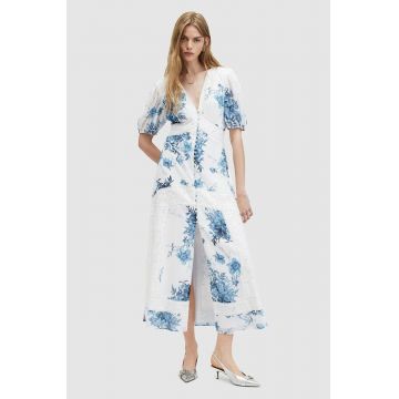 AllSaints rochie DINAH DEKORAH DRESS maxi, evazati, WD557Z