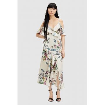 AllSaints rochie ORION SANIBEL DRESS midi, evazati, WD538Z