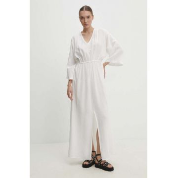 Answear Lab rochie culoarea alb, maxi, oversize