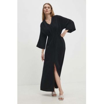 Answear Lab rochie culoarea negru, maxi, oversize