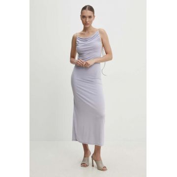 Answear Lab rochie culoarea violet, maxi, mulata