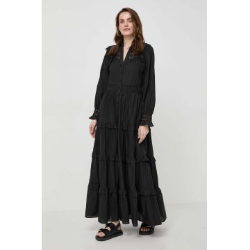 Ivy Oak rochie culoarea negru, maxi, evazati, IO117619