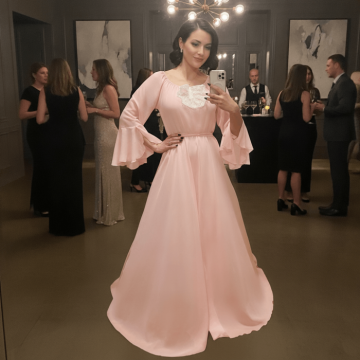 Rochie lunga cu motive crosetate Morticia 2