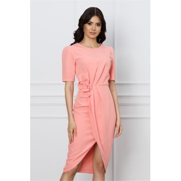 Rochie office somon cu floare 3D in talie