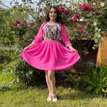 Rochie stilizata cu motive traditionale Magdalena 5