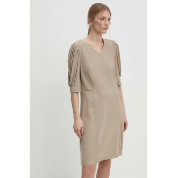 Answear Lab rochie culoarea maro, mini, evazati