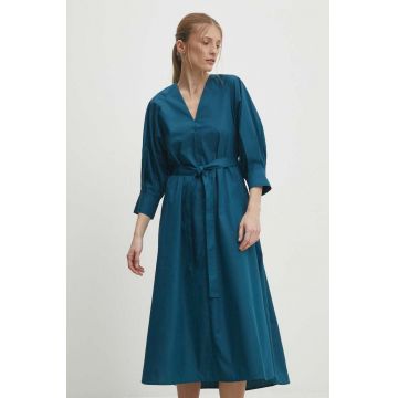 Answear Lab rochie din bumbac midi, evazati