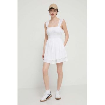 Hollister Co. rochie culoarea alb, mini, evazati