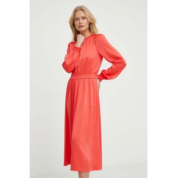 MICHAEL Michael Kors rochie culoarea rosu, midi, evazati