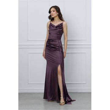 Rochie Arina mov cu fronseuri Rochie Arina mov cu fronseuri