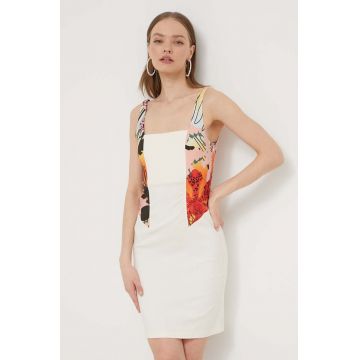 Desigual rochie MARBELLA LACROIX culoarea bej, mini, mulata, 24SWVW75