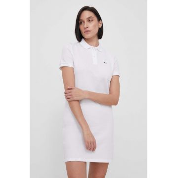 Lacoste rochie din bumbac culoarea albastru marin, mini, drept