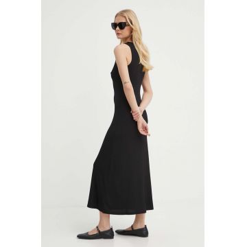 Marella rochie culoarea negru, midi, evazați, 2413621084200 2413620000000