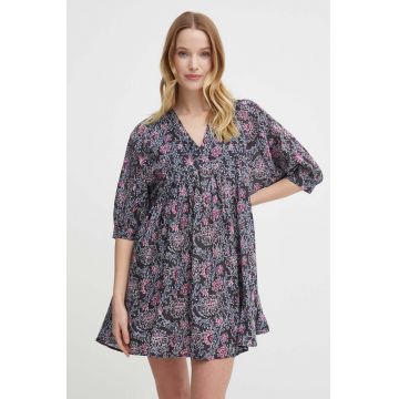 Pepe Jeans rochie DARCY culoarea gri, mini, evazati, PL953488