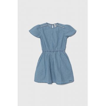 Pepe Jeans rochie din denim pentru copii QUINCY mini, evazati