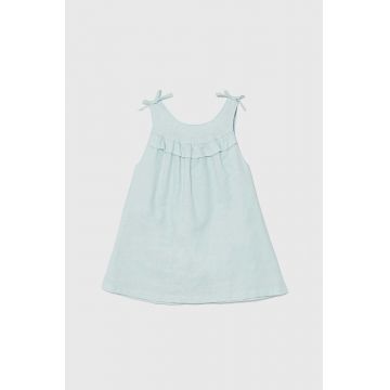 United Colors of Benetton rochie din in pentru copii mini, evazati
