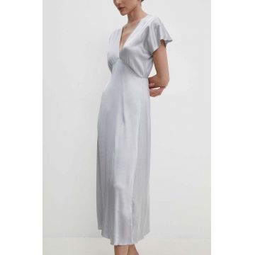 Answear Lab rochie culoarea gri, midi, evazati