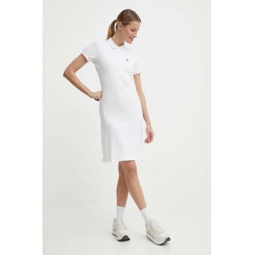 Rossignol rochie din bumbac culoarea alb, mini, drept, RLLWD02