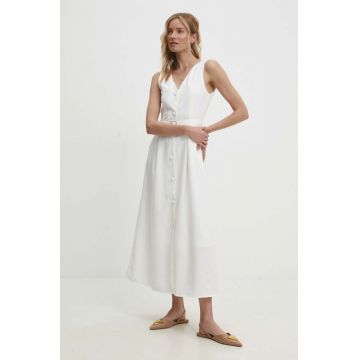 Answear Lab rochie culoarea alb, maxi, mulata