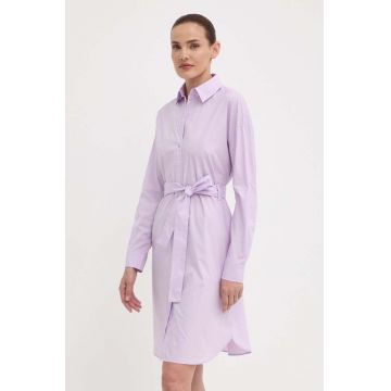 Armani Exchange rochie din bumbac culoarea violet, mini, oversize, 3DYA32 YN4RZ