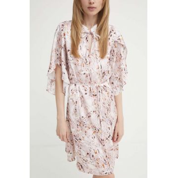 Bruuns Bazaar rochie PellitoryBBParez dress culoarea roz, mini, oversize, BBW3985