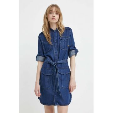 G-Star Raw rochie culoarea albastru marin, mini, drept