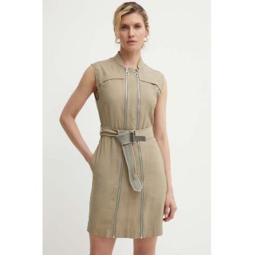 G-Star Raw rochie culoarea bej, mini, drept, D24624-D522