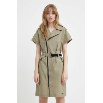 G-Star Raw rochie culoarea verde, mini, evazati