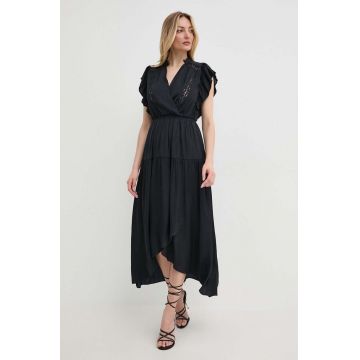 Morgan rochie RIMAGE culoarea negru, mini, evazati, RIMAGE