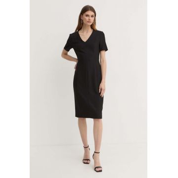 BOSS rochie culoarea negru, mini, mulata, 50493529