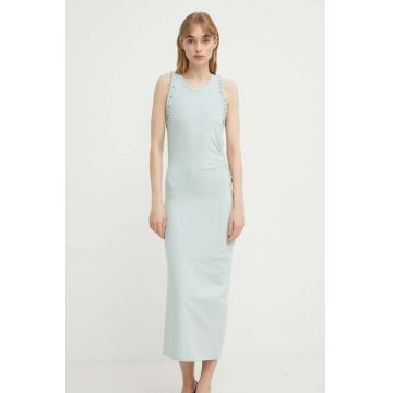 IRO rochie culoarea turcoaz, maxi, mulata