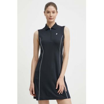 Peak Performance rochie sport Pique culoarea negru, mini, drept, G79984