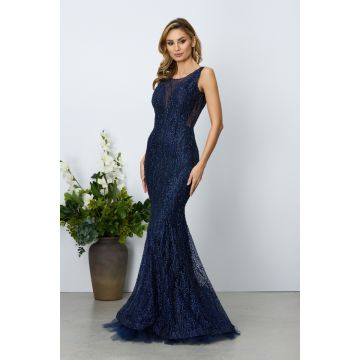 Rochie de ocazie tip sirena Remarkable Bleumarin
