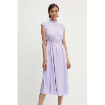 United Colors of Benetton rochie culoarea violet, midi, evazati