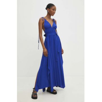 Answear Lab rochie culoarea albastru marin, maxi, evazati