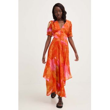 Answear Lab rochie culoarea portocaliu, maxi, evazati