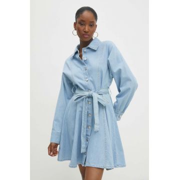 Answear Lab rochie jeans mini, evazati