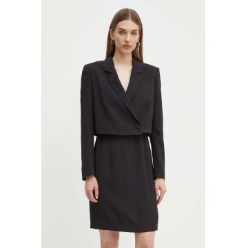 BOSS rochie culoarea negru, mini, mulata, 50518787