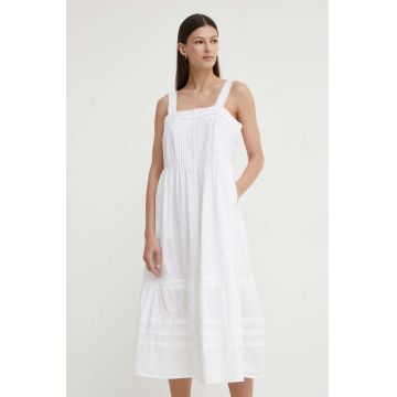Levi's rochie din bumbac culoarea alb, maxi, evazati, A8649