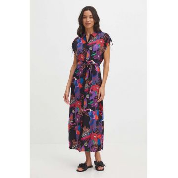 Medicine rochie culoarea negru, maxi, dreaptă