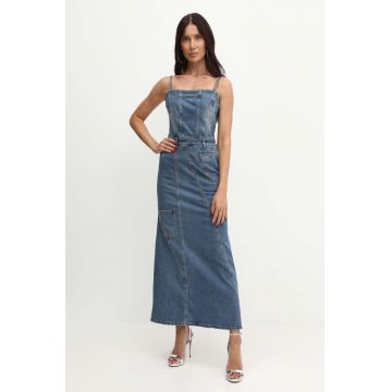 Miss Sixty rochie jeans 6L2DJ3660000 DJ3660 maxi, mulata, 6L2DJ3660000