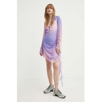 Résumé rochie AdalaineRS Dress culoarea violet, mini, drept, 20741129
