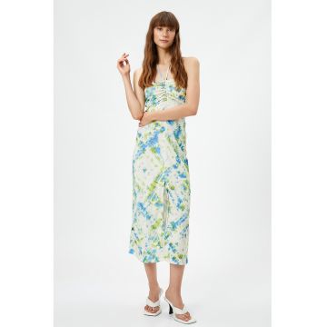 Rochie midi cu model tie-dye