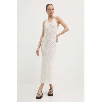 Superdry rochie culoarea bej, maxi, mulata, W8011736A-8ML