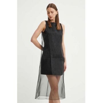 Theory rochie culoarea negru, mini, drept