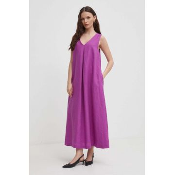 United Colors of Benetton rochie din in culoarea violet, maxi, evazati