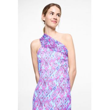 Rochie maxi cu model abstract Amatista